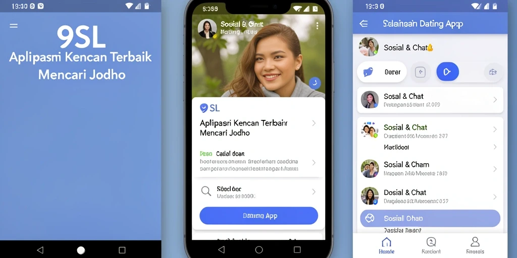 Antarmuka aplikasi 9SL yang menarik untuk menjalin hubungan.