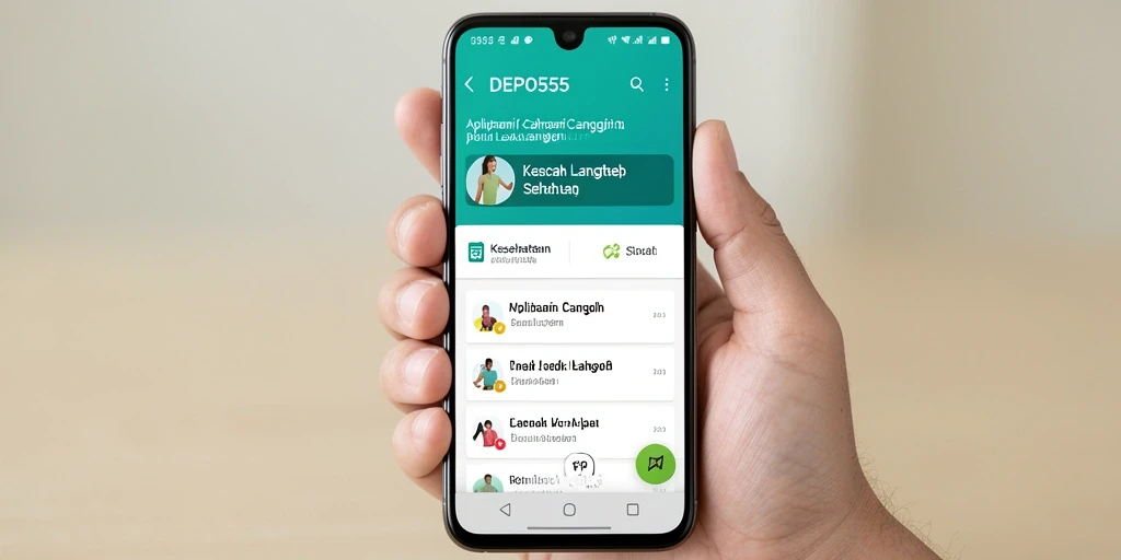 Tampilan antarmuka DEPO555 yang memudahkan pelacakan langkah.