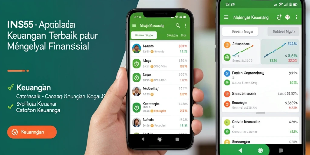 Tampilan antarmuka utama aplikasi Catatan Keuangan INS55 yang informatif.