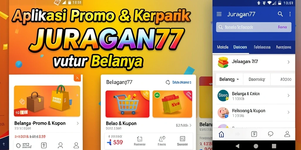 Screenshot antarmuka utama JURAGAN77 dengan kupon menarik.