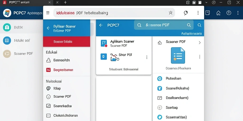 Antarmuka pengguna PCPC7 yang sederhana dan fungsional untuk Scanner PDF.