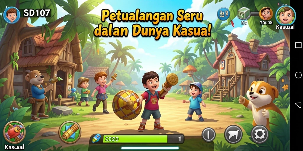 Screenshot utama menampilkan interface permainan SD107 yang mengasyikkan.